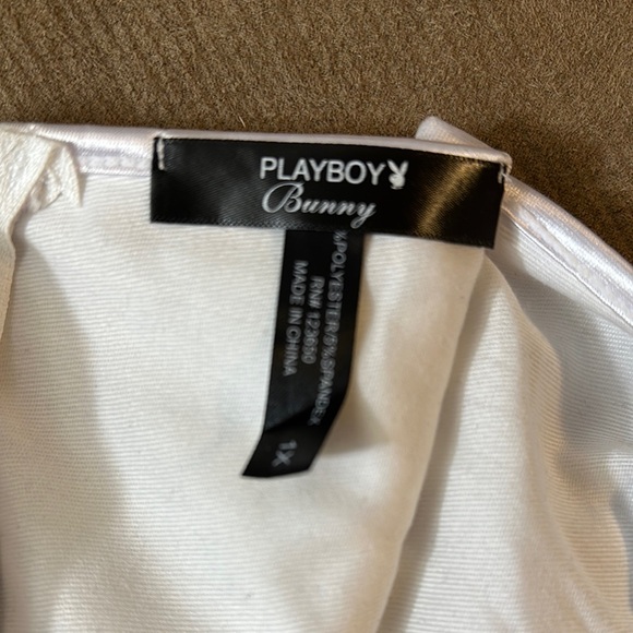 White Playboy Bodysuit - Picture 3 of 4